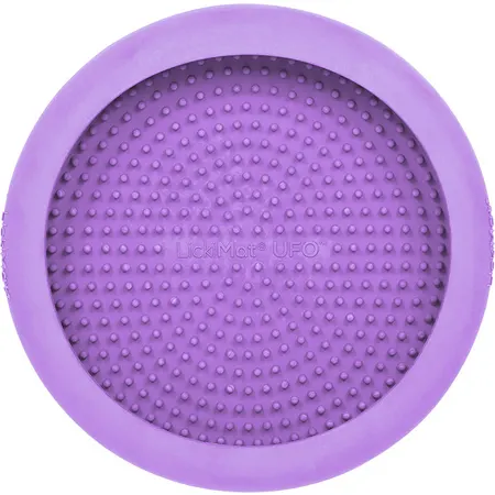 Purple Lickimat UFO Slow Food Anti-Anxiety Licking Dog Bowl