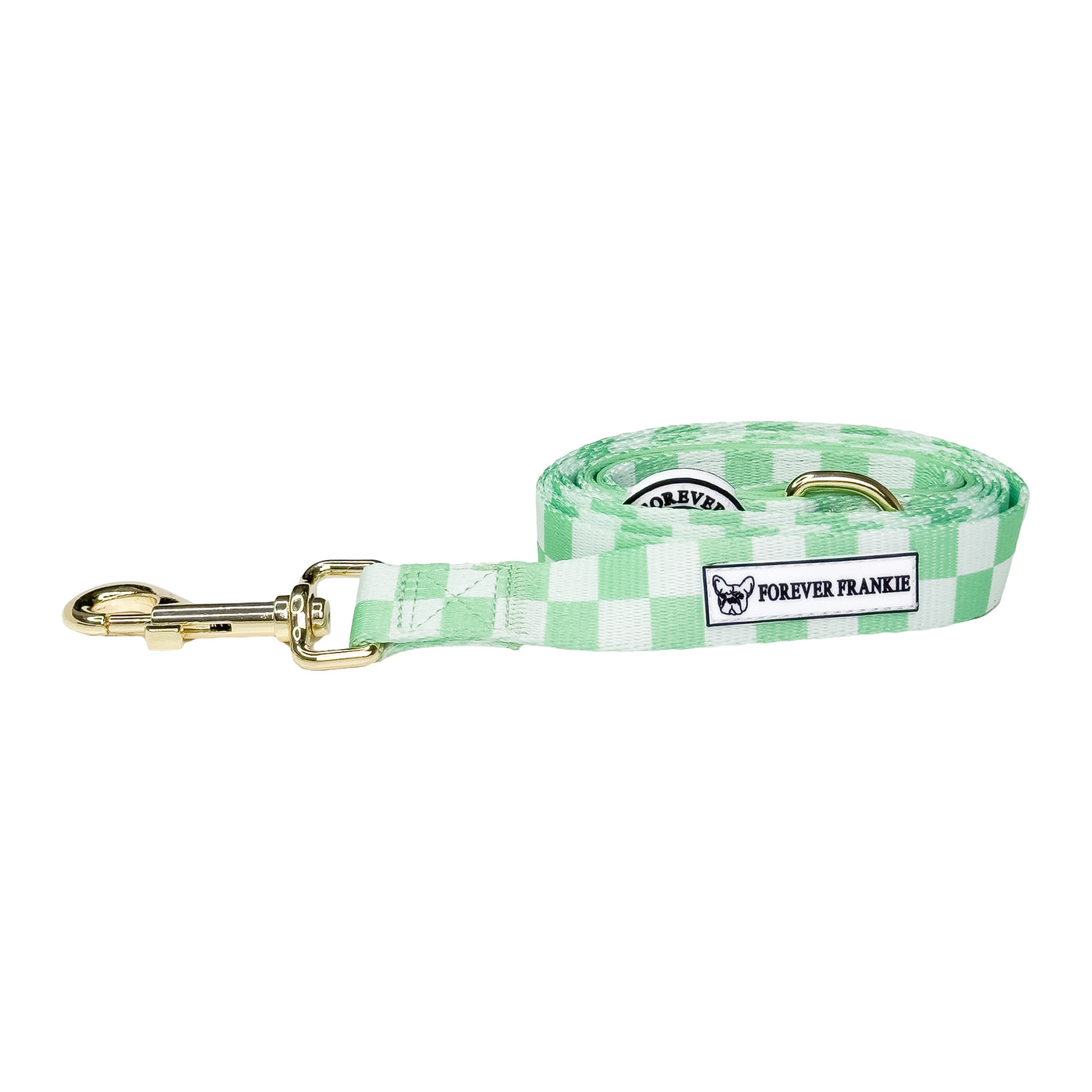 Green Check - Luxe Dog Lead