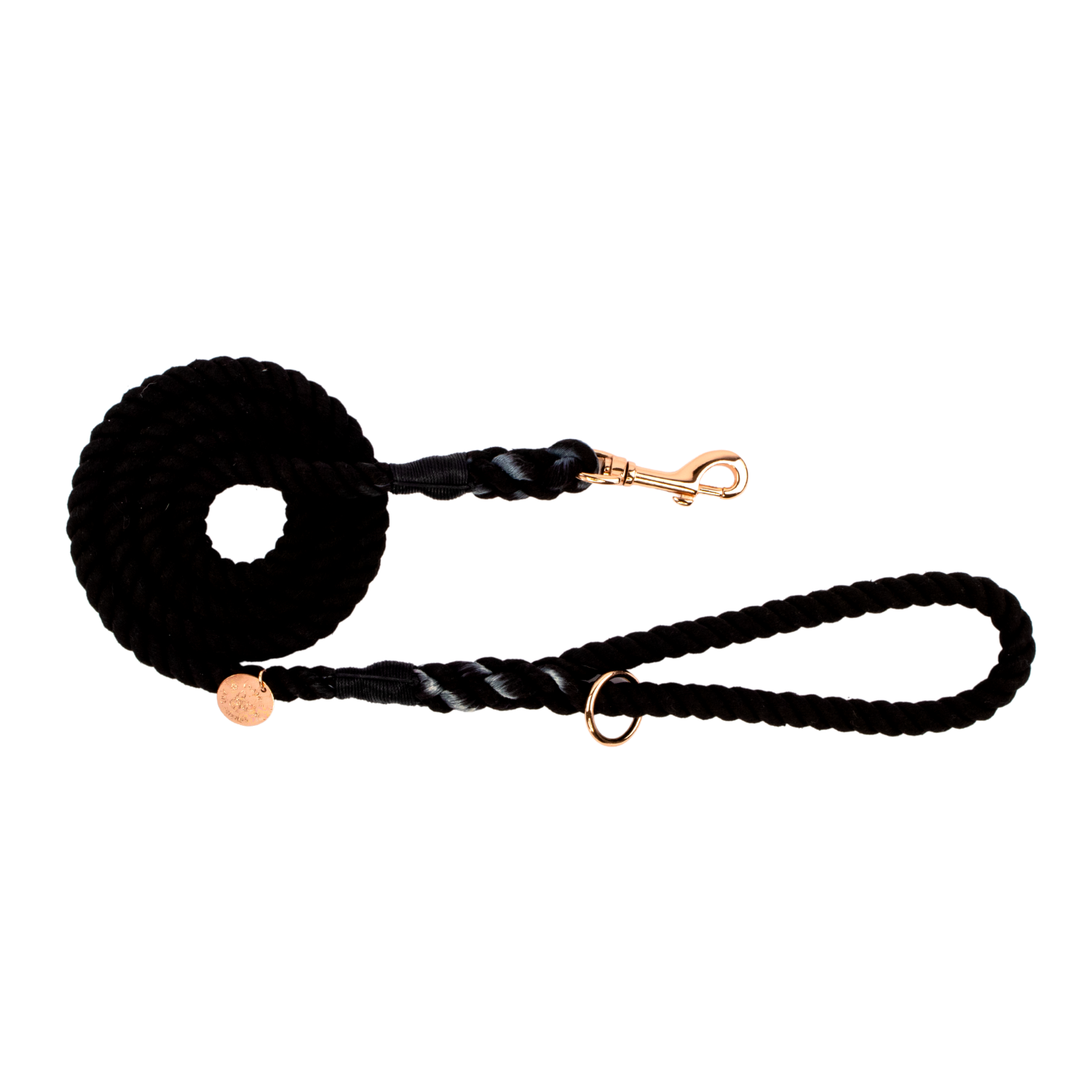 Midnight Black - Rope Dog Lead