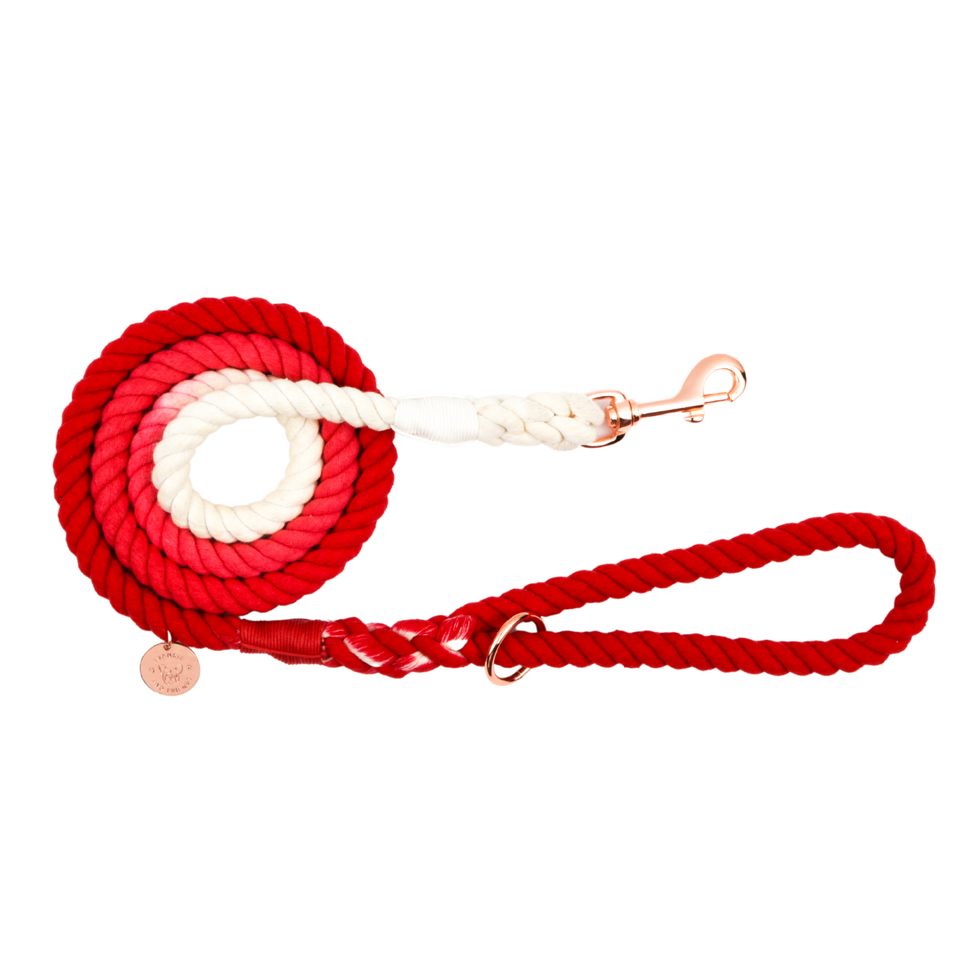 Red Ombre - Rope Dog Lead