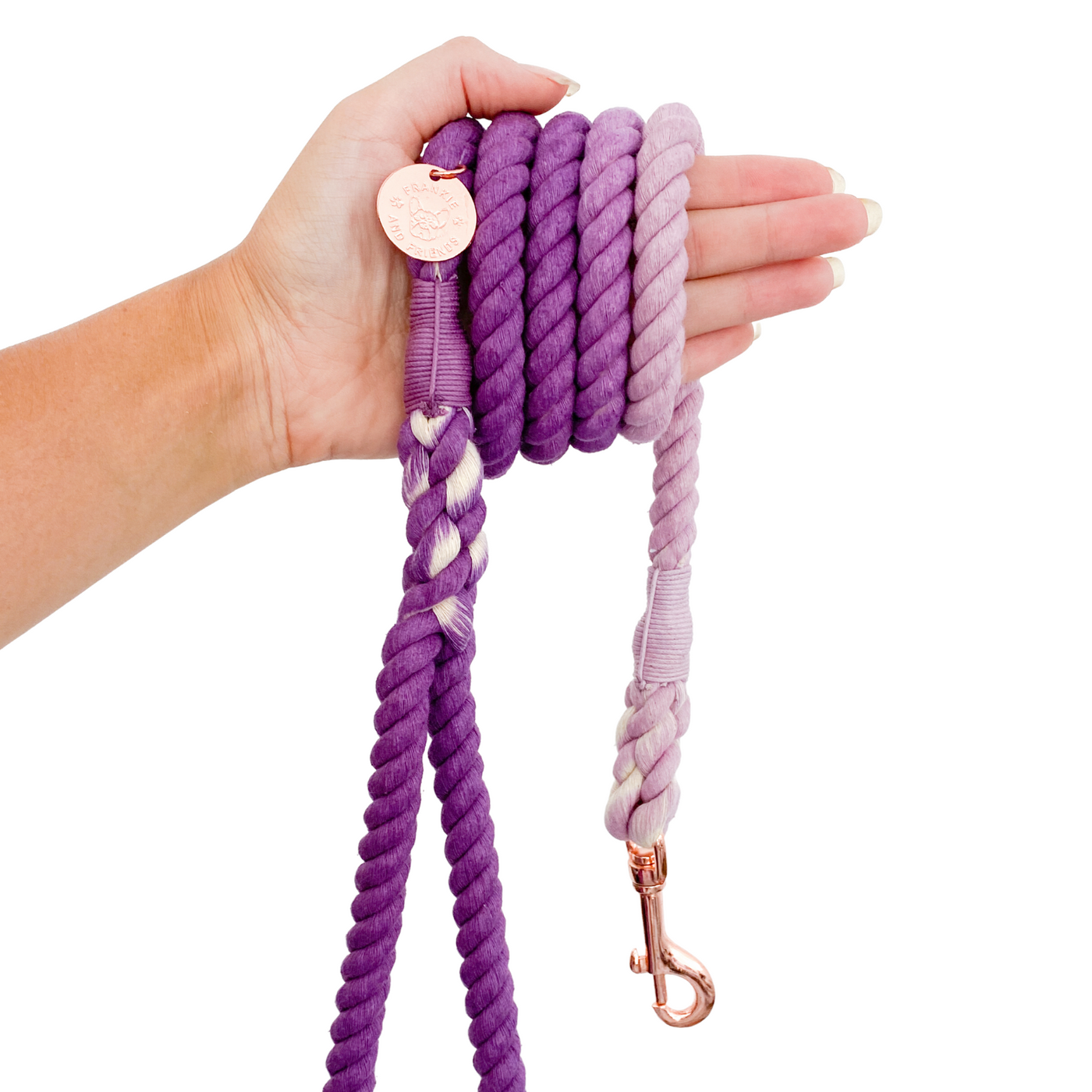Purple Ombre - Rope Dog Lead
