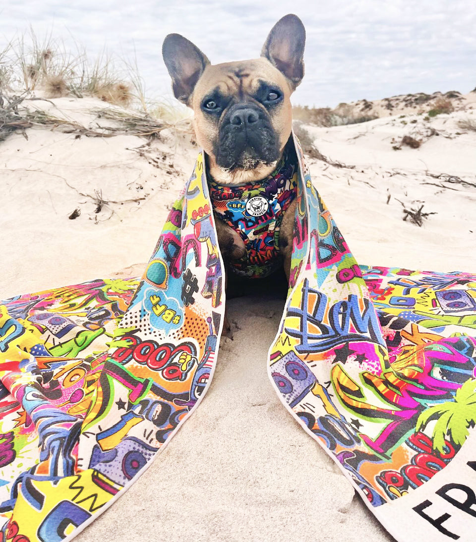 Graffiti Beach Bath Towel End of Line – Forever Frankie