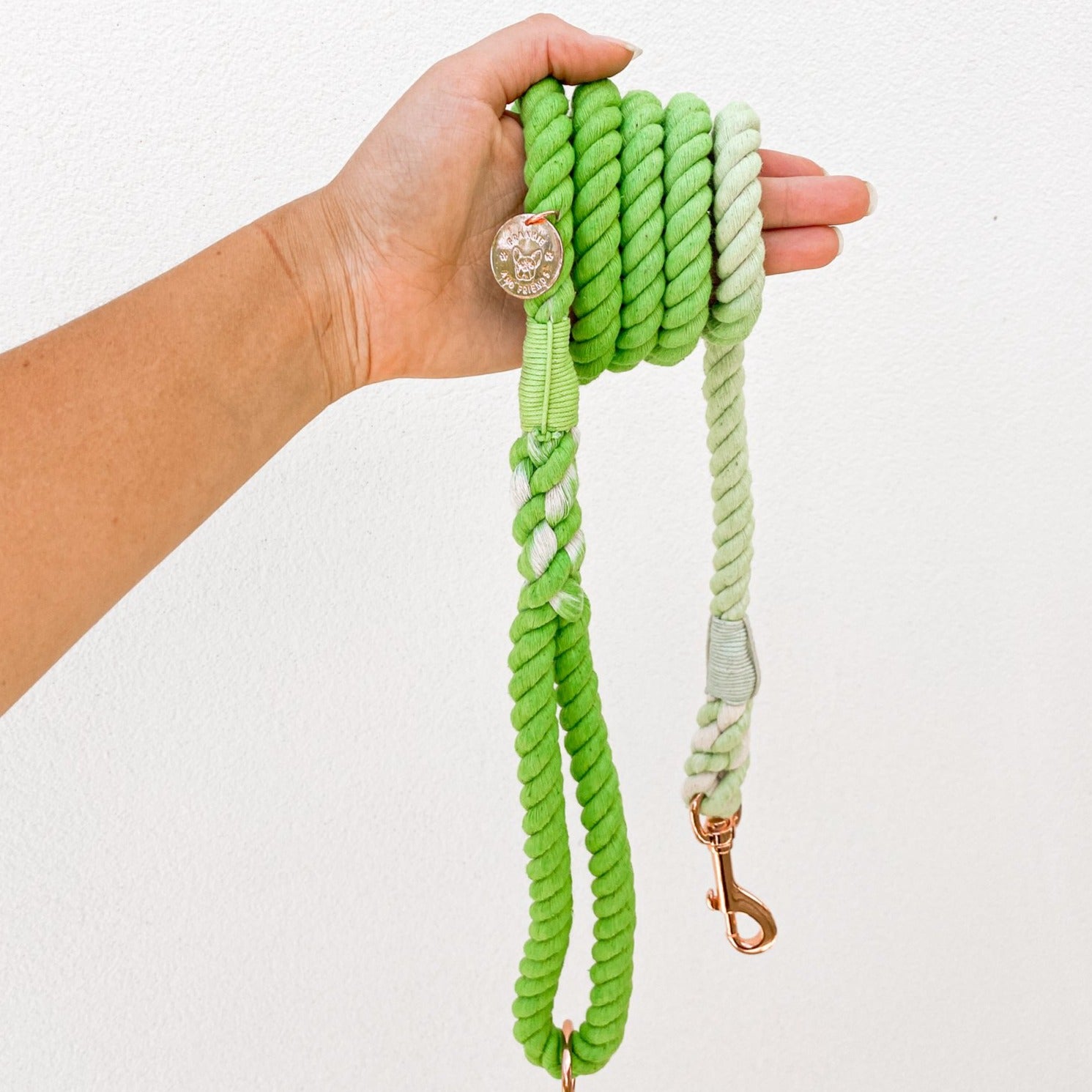 Green Ombre - Rope Dog Lead