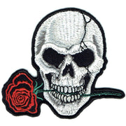 Transfers - Iron on - 'SKULL WITH ROSE'
