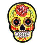 Transfers - Iron on - 'Rose Sugar Skull Yellow'