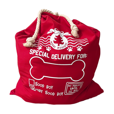 Xmas Sack (Red with White writing) - for Furbabies or Hoomans Limited Edition!