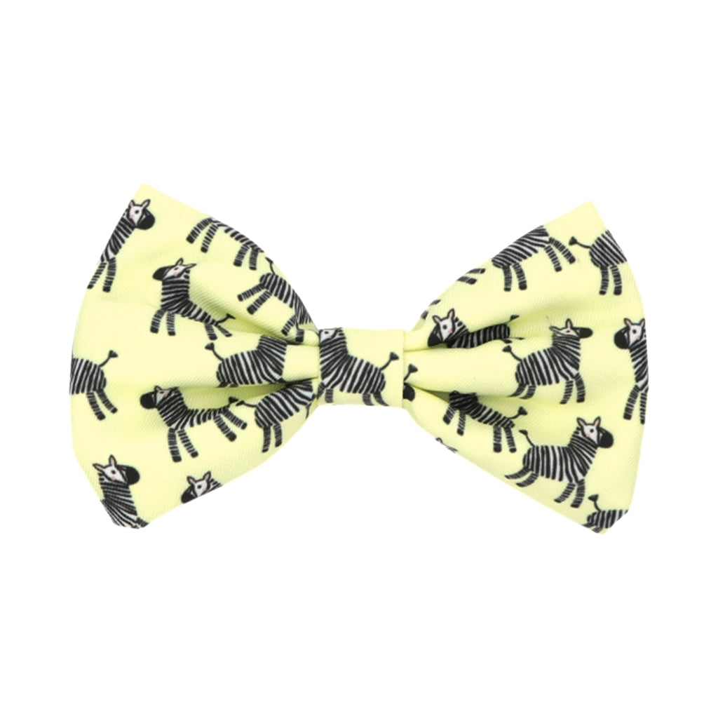 Pastel Yellow Zebra - Bow Tie - End Of Line